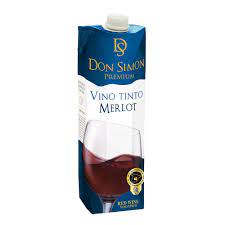 VINO TINTO PREMIUM MERLOT DON SIMON 1000ML TETRAPACK